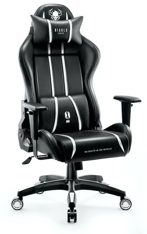 Herné kreslo Diablo X-One 2.0 King Size: čierno-bielý Diablochairs