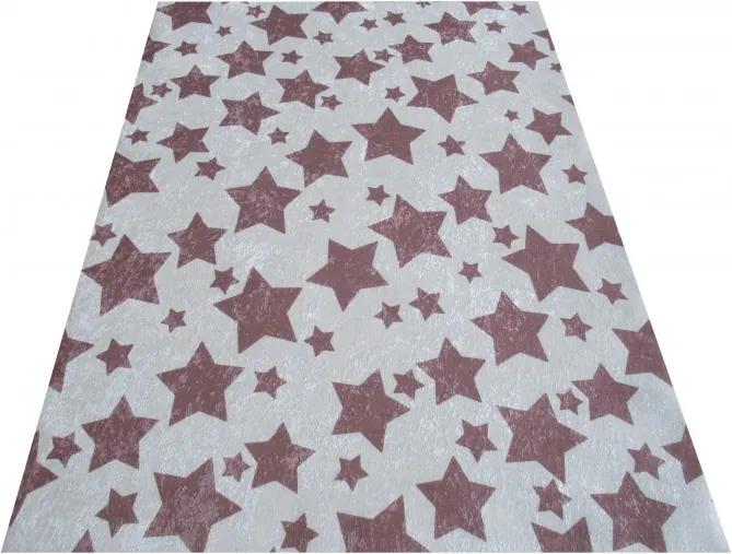 DY Detský koberec Fay 04 Pink Stars Rozmer: 140 x 190 cm