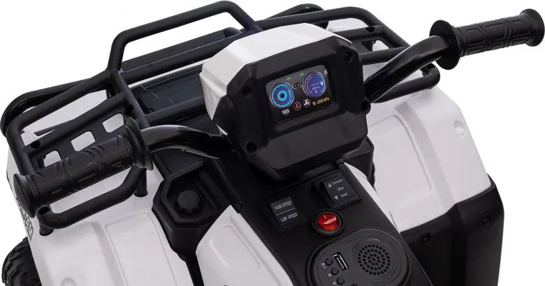 LEAN CARS Štvorkolka na akumulátor JC915, biela