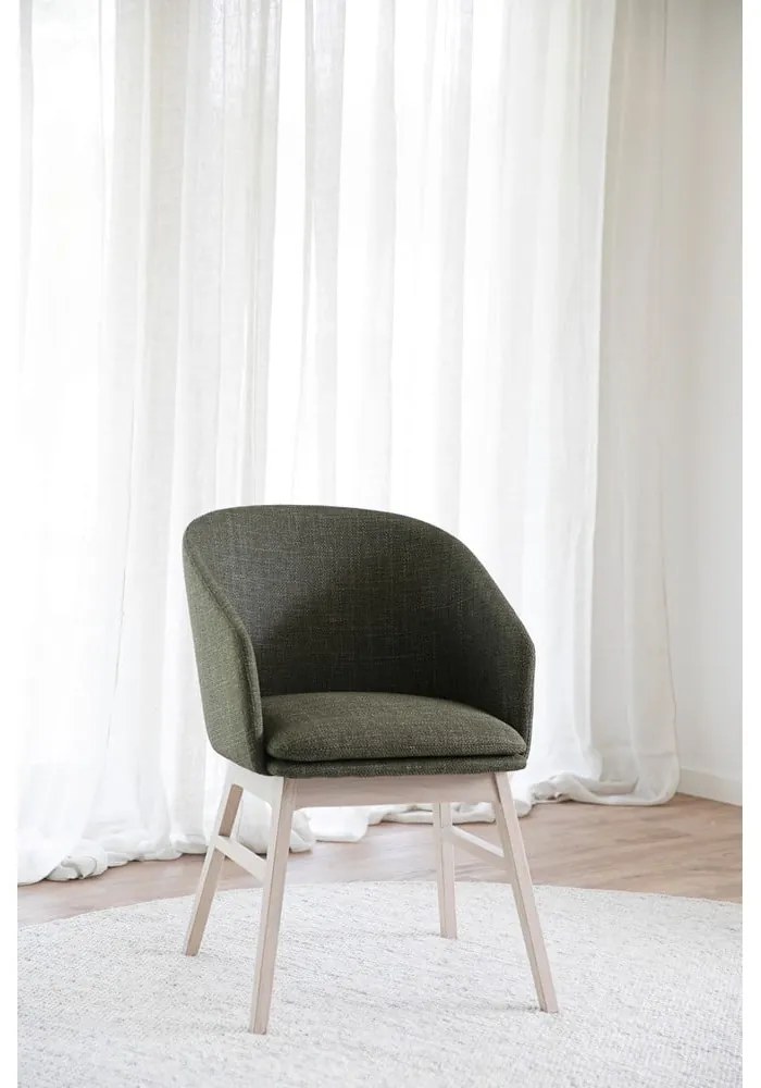 Zelené čalúnené jedálenské kreslá v súprave 2 ks Windham – Rowico