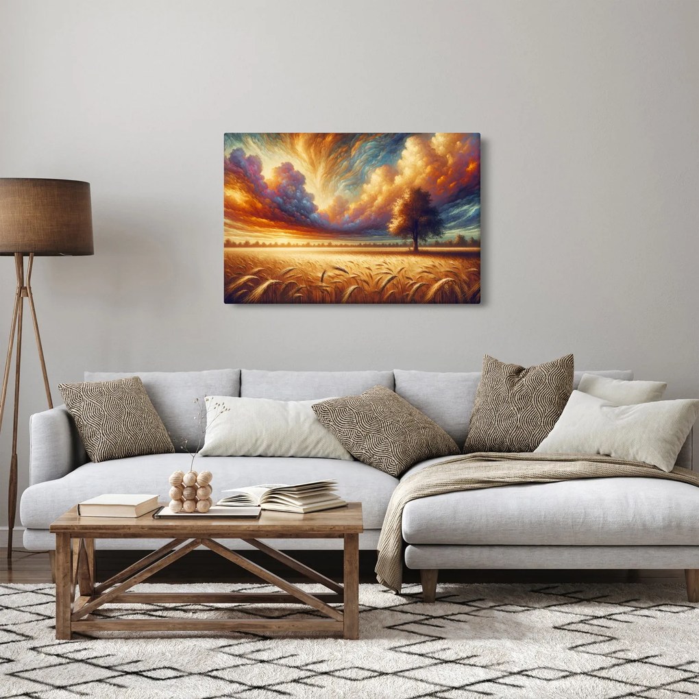 Obraz – Strom na poli (90x60 cm)