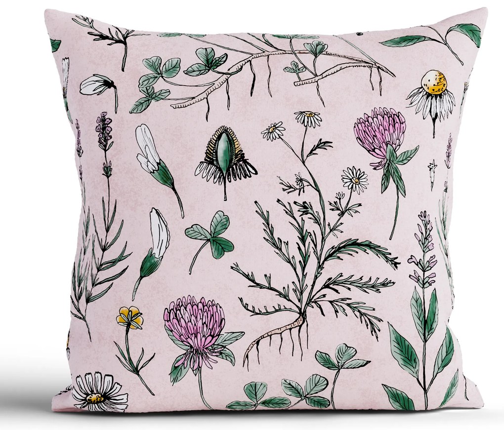 Bavlnená obliečka na vankúš Renforcé 40 × 40 cm - Herbár staroružový