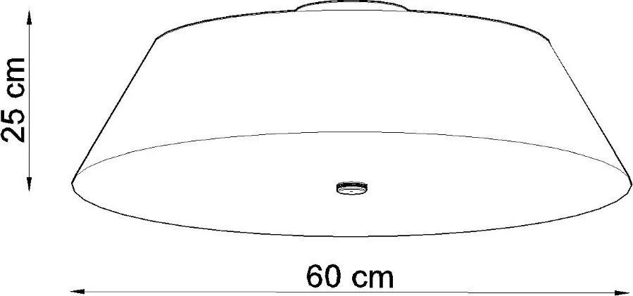 Stropné svietidlo Vega, 1x čierne textilné tienidlo, (biele sklo), (fi 60 cm)