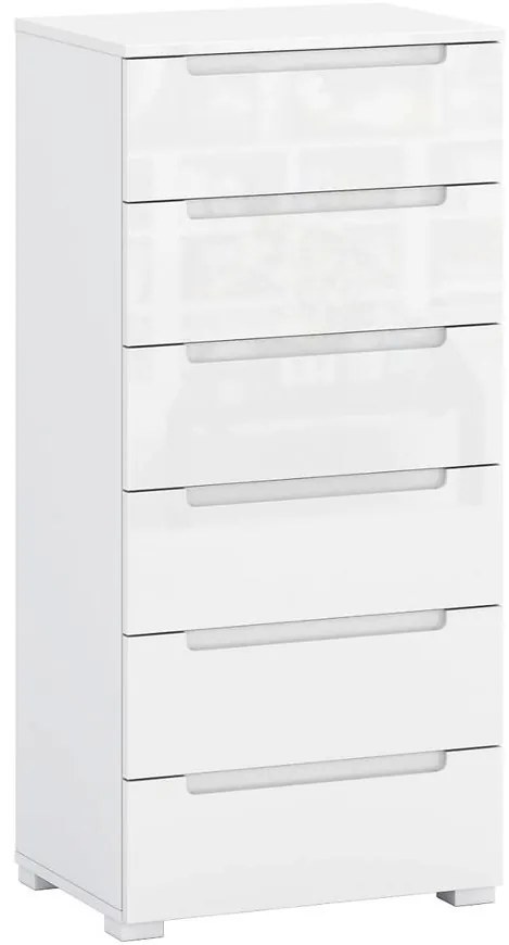 Komoda Hill 04 6S biely lesk