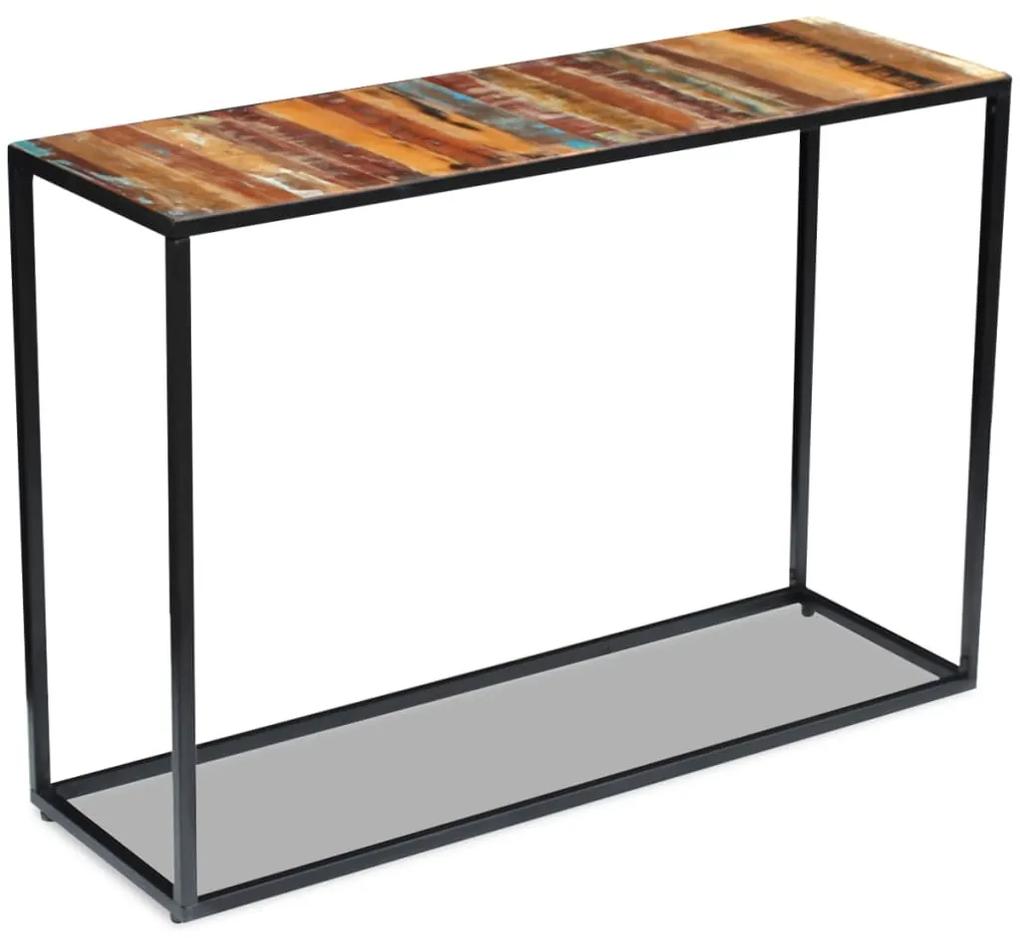 vidaXL Prístavný stolík z recyklovaného dreva, 110x35x76 cm
