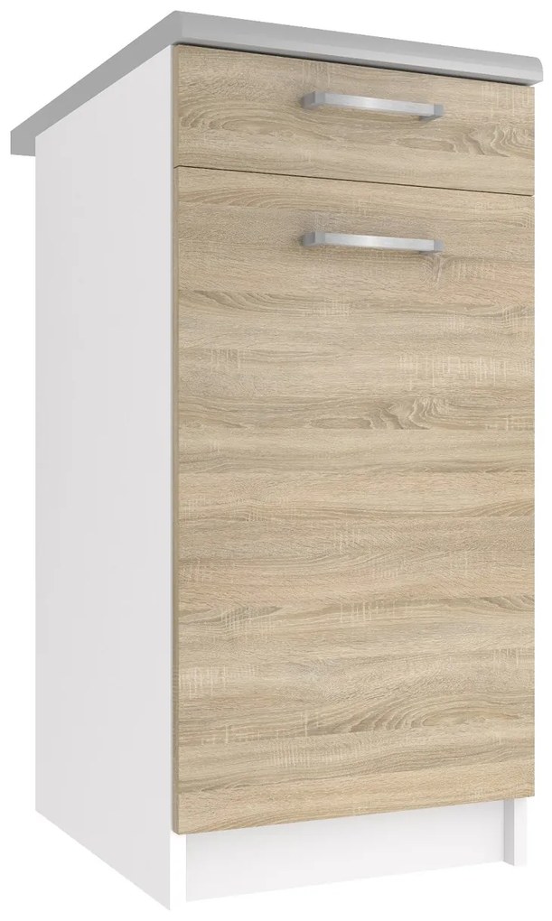 Kuchynská skrinka Belini spodná so zásuvkami 40 cm dub sonoma s pracovnou doskou TOR SDSZ1-40/1/WT/DS/0/P