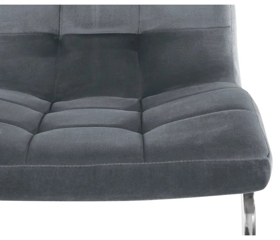 Sivé zamatové jedálenské stoličky v súprave 2 ks Lola – Støraa