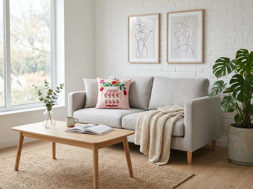 Obliečka na vankúš VASELLA 45x45 cm, ružová