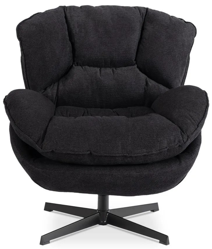 Relaxačné otočné kreslo DALILA čierne