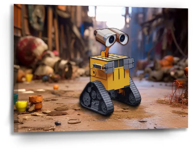 Sablio Obraz Wall-E robot Mesto - 90x60 cm
