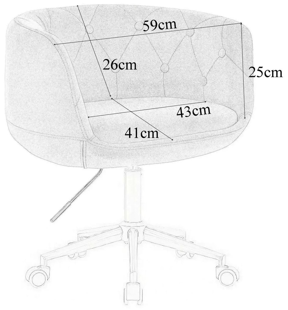LuxuryForm DESIGN Kreslo MONTANA VELUR na čiernej podstave s kolieskami - zelené