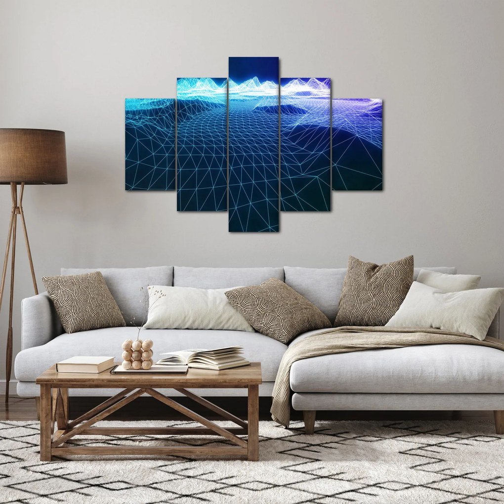 Obraz - Hory v počítačovom modeli (150x105 cm)