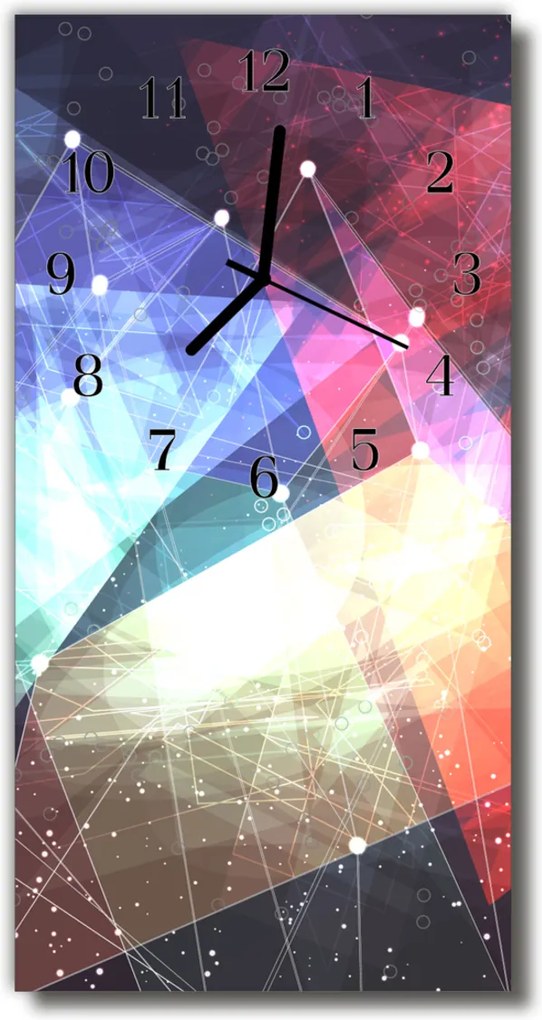 Nástenné hodiny vertikálne  Umelecký farebný vektorový obrázok