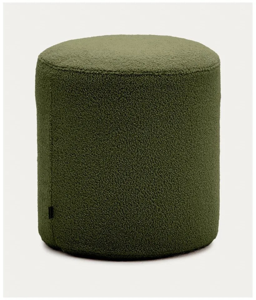 Zelený taburet z textílie buklé Kaeli – Kave Home