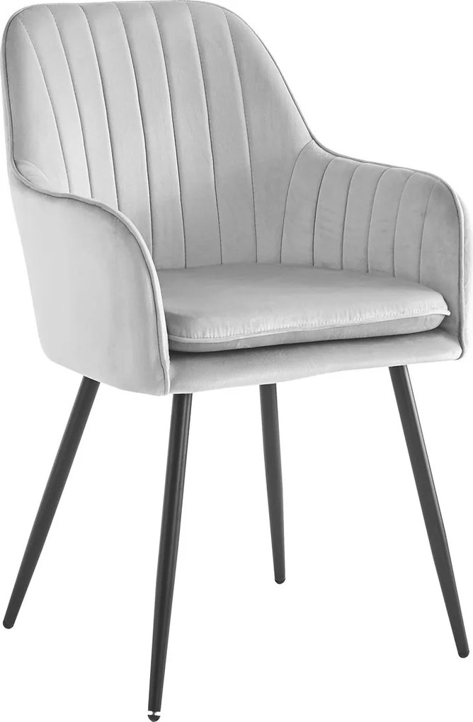 Jedálenská stolička JENNIFER II, šedý zamat