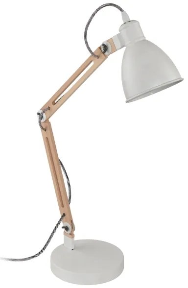 Eglo 901294 - Stolná lampa TORONA 1 1xE14/28W/230V biela