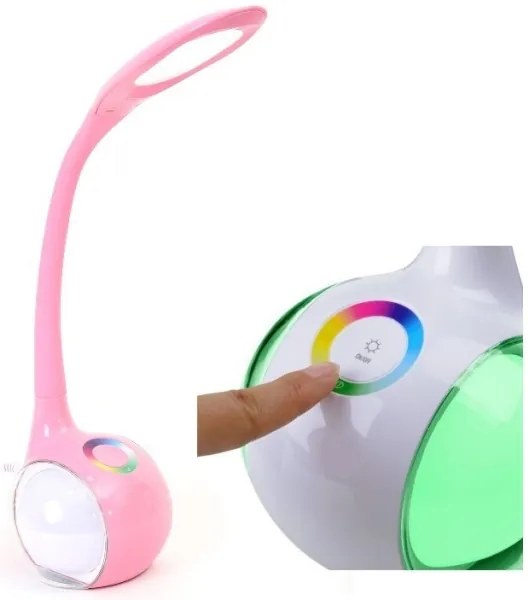LED RGB Stmievateľná stolná lampa LED/7W/230V ružová