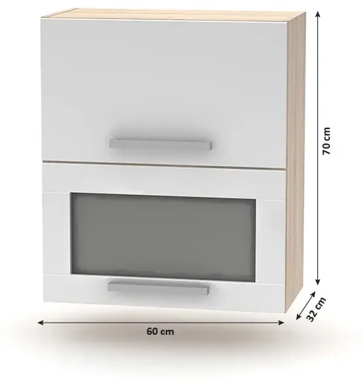 Kuchyňa Nova Plus 240 - dub sonoma / biela