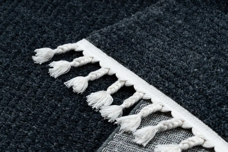 Koberec SEVILLA PC00B pruhy modrý, Maroko, Shaggy