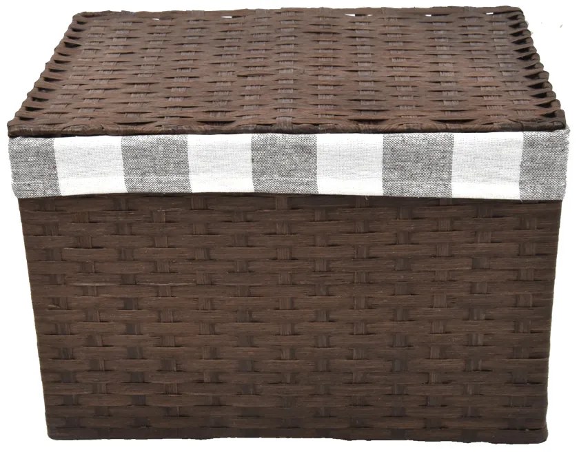 Úložný box s vekom hnedy Rozmery (cm): 43x32, v. 30