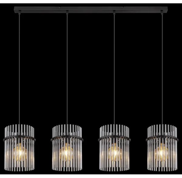 Globo 15698-4H - Luster na lanku GORLEY 4xE27/60W/230V čierna