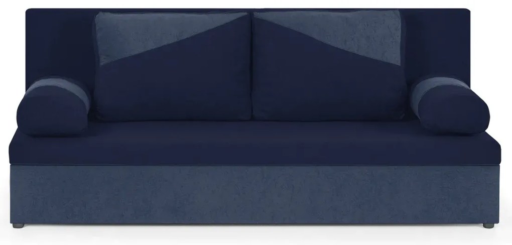 Rozkládací pohovka ROLO Tmavomodrá/Modrá