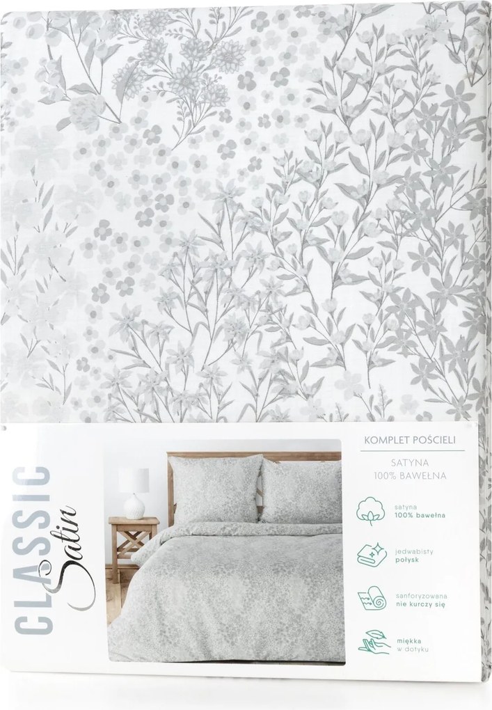 SATÉNOVÉ OBLIEČKY SPRING59 140X200 CM, 1 KS 70X80 CM KVETY