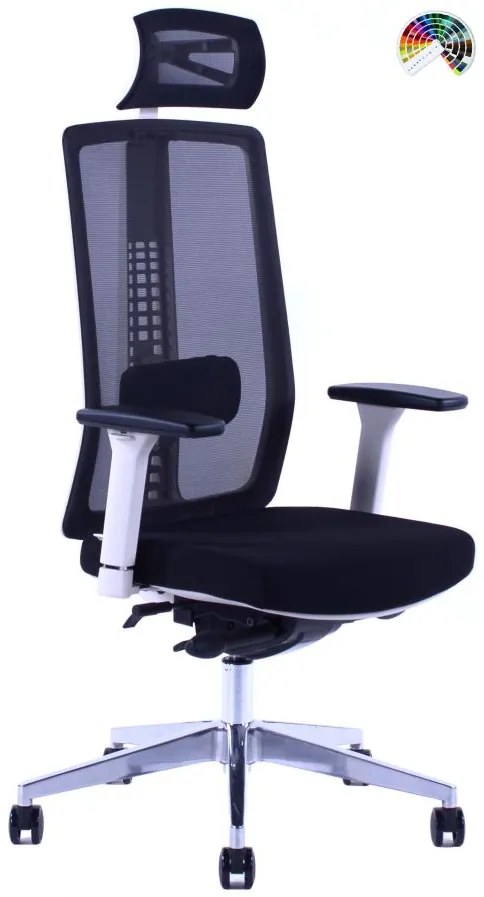 SEGO Kancelárska stolička SPIRIT BLACK & WHITE čalúnenie BONDAI FESTON
