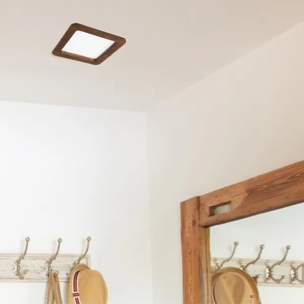 LED podhľadové svietidlo WOODY SPOT LED/17W/230V 3000K čerešňa 18,5x18,5 cm