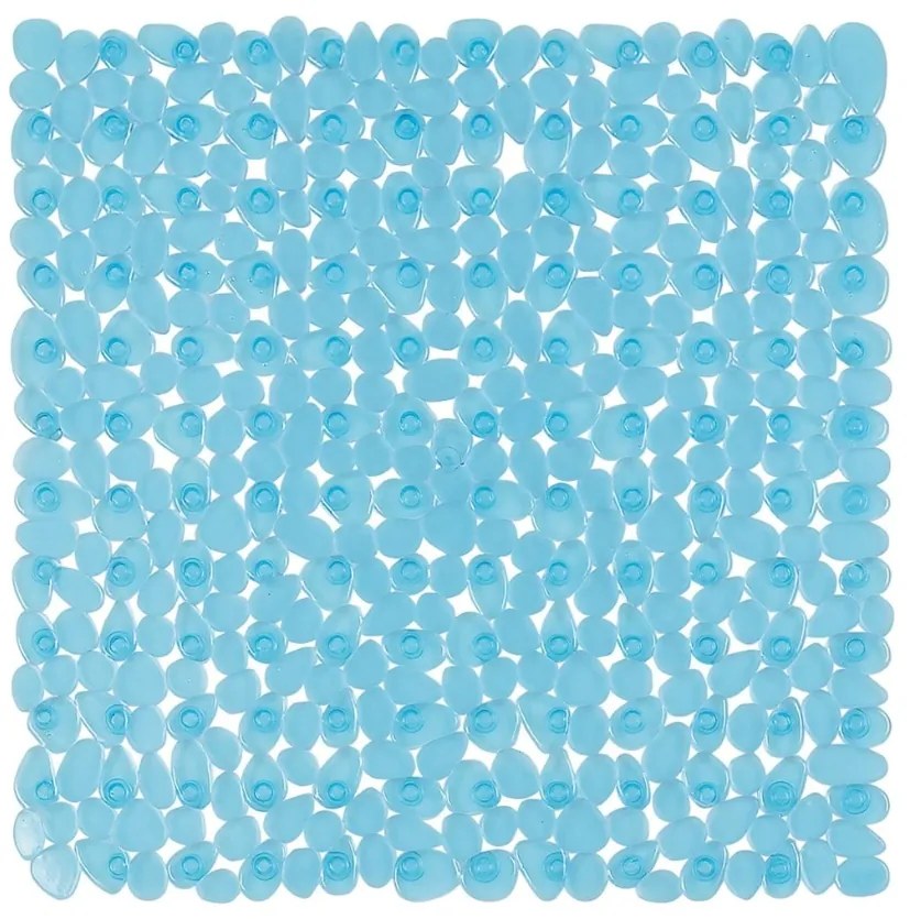 Spirella Protiskluzová podložka do sprchy RIVERSTONE, modrá, 54 x 54 cm