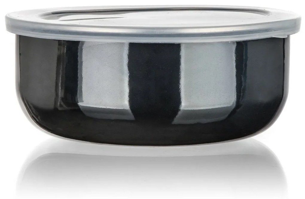 Banquet Súprava smaltovaných misiek METALLIC Black, 8 ks