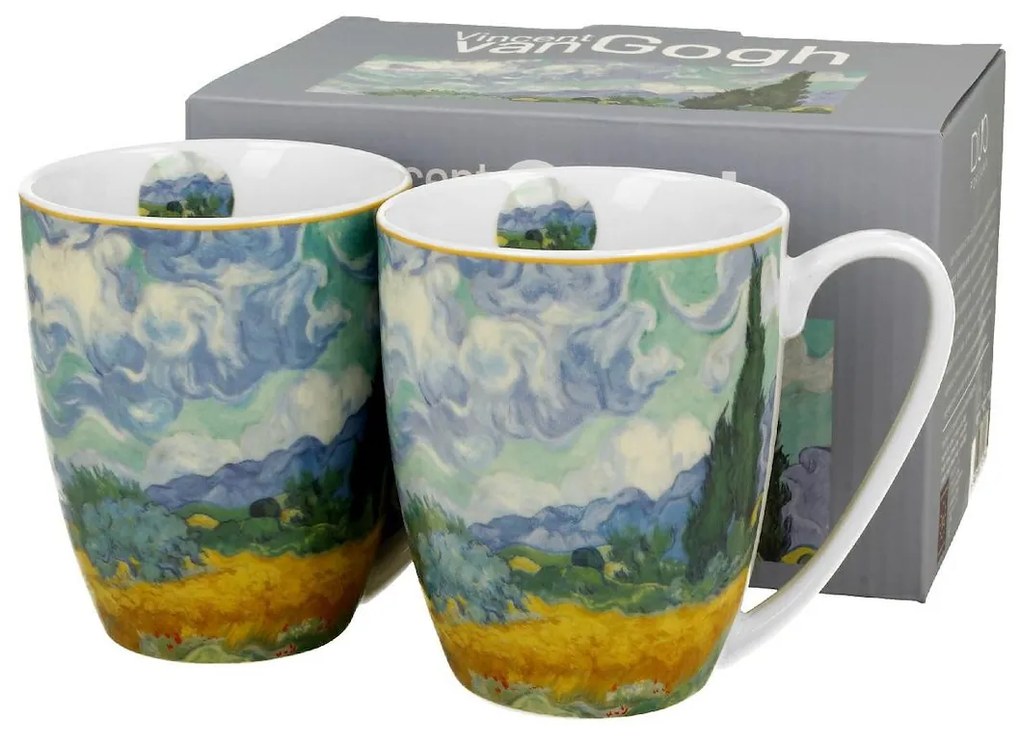 Duo Porcelánový hrnček Van Gogh Wheat Field 350 ml sada 2ks