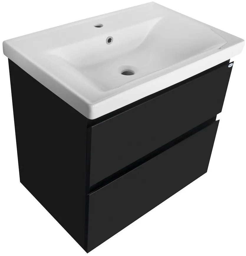 Aqualine Aqualine, ALTAIR umývadlová skrinka 67x60x45cm, čierna matná, AI670