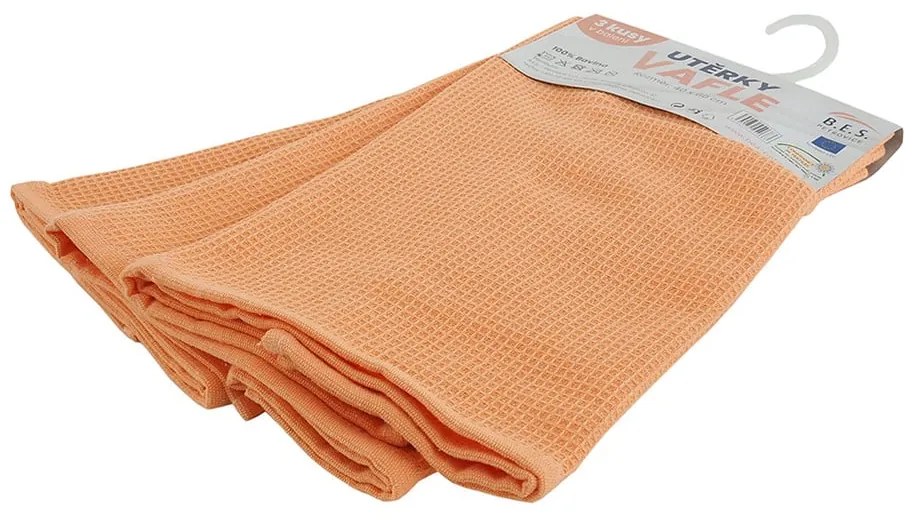 Bavlnené utierky v súprave 3 ks 40x60 cm Wafle – B.E.S.