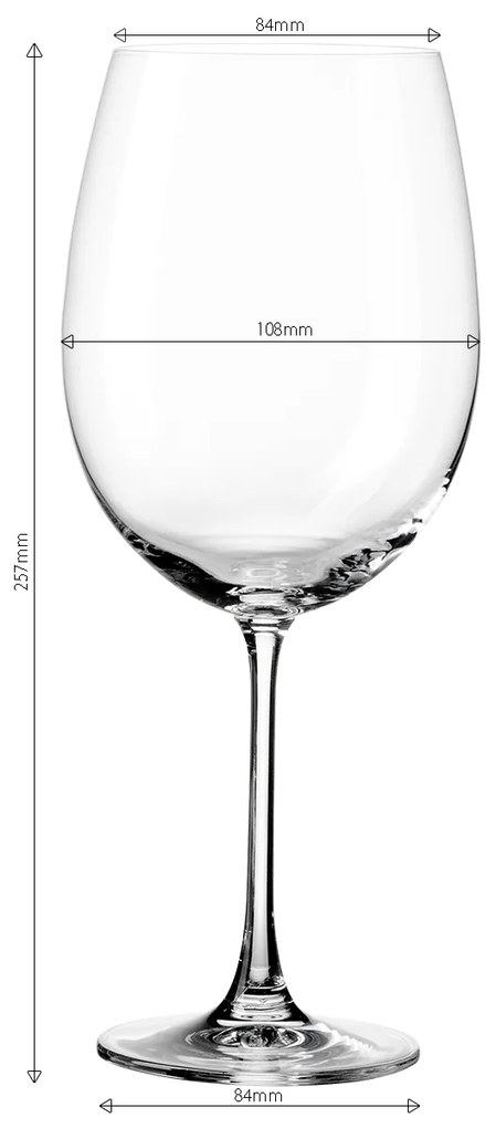 Poháre na červené víno a šampanské set 8 ks – Glas Lunasol META Glass - W0101