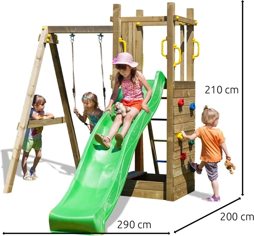 Marimex | Detské ihrisko Marimex Play Basic 004 + zelená šmykľavka | 11640190