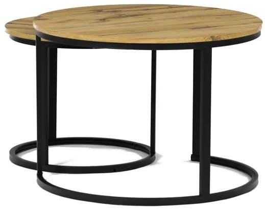 Autronic BONTEC Konferenčný stolík 70x70x51cm, mdf, divoký dub, CT-X7122 OAK Farba: Hnedá