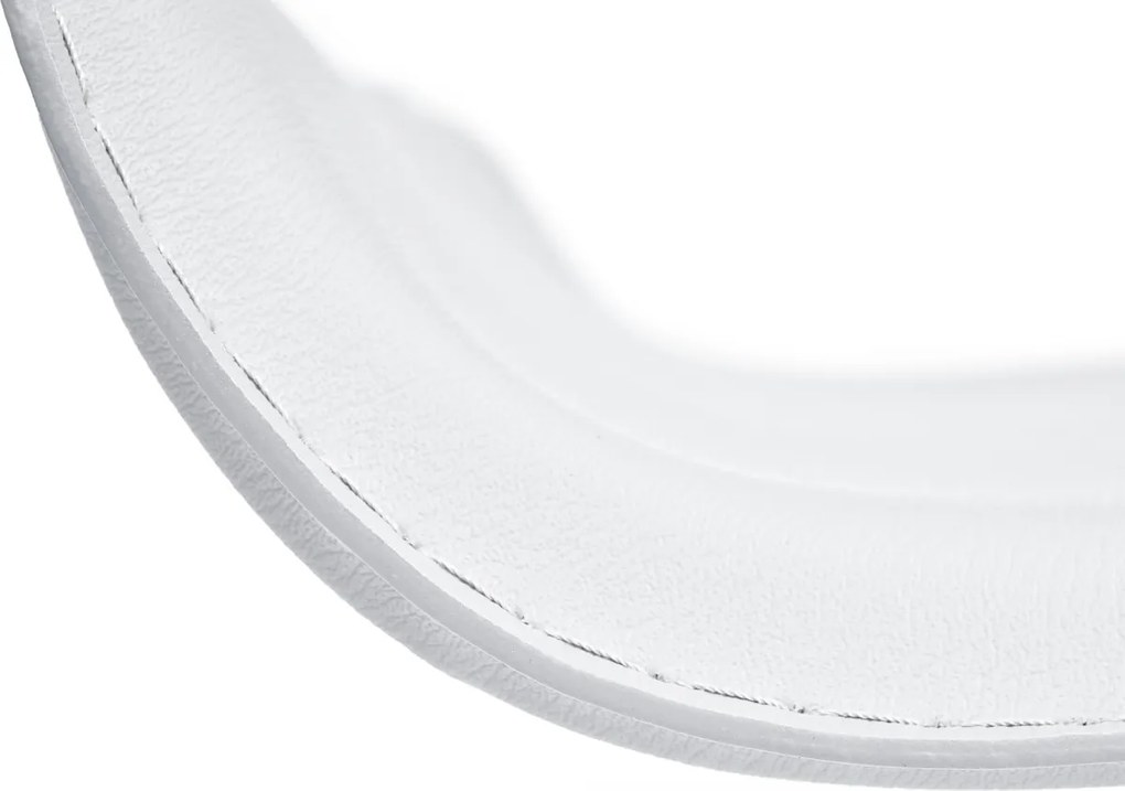 Barová stolička Dyn - podnož chróm - Biela