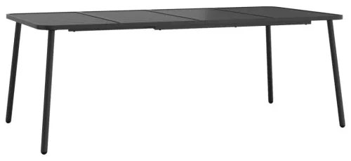 vidaXL Záhradný stôl antracitový 200x100x71 cm oceľ-