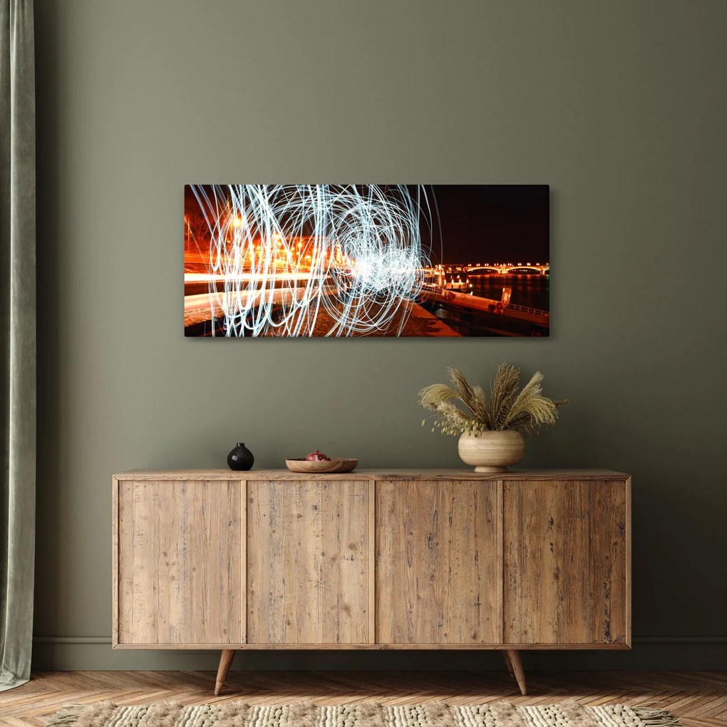 Obraz svetelných vĺn (120x50 cm)
