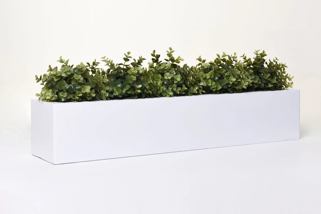 Balkónový hrantík FLOBO, sklolaminát, šírka 80 cm, biely mat