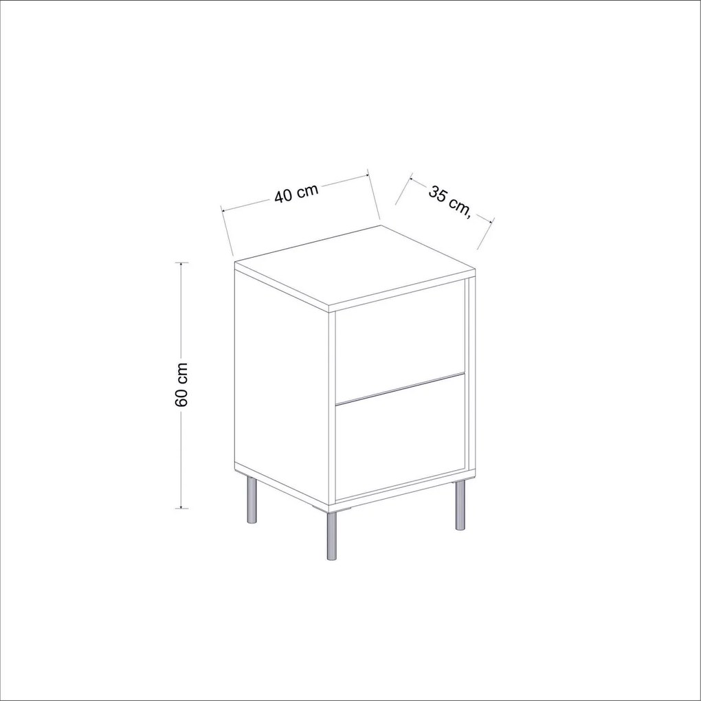 Nočný stolík Imaj White Marble