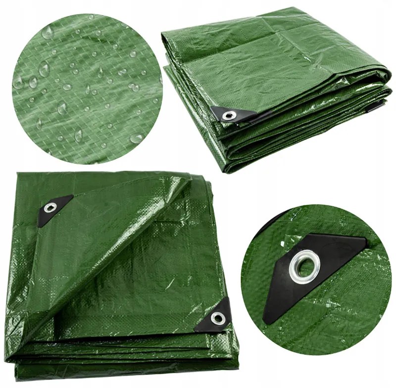 Zeleno strieborná krycia plachta mrazuvzdorná 4m x 5m