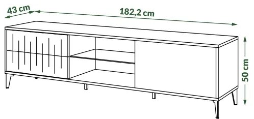 Televízny stolík so zásuvkami RONJA taupe/čierna