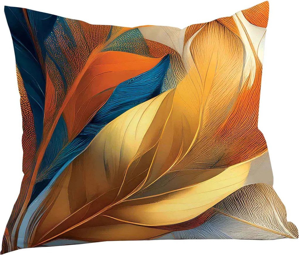 SATÉNOVÁ OBLIEČKA NA VANKÚŠ SATYNLOVE PREMIUM 40X40 CM LISTY