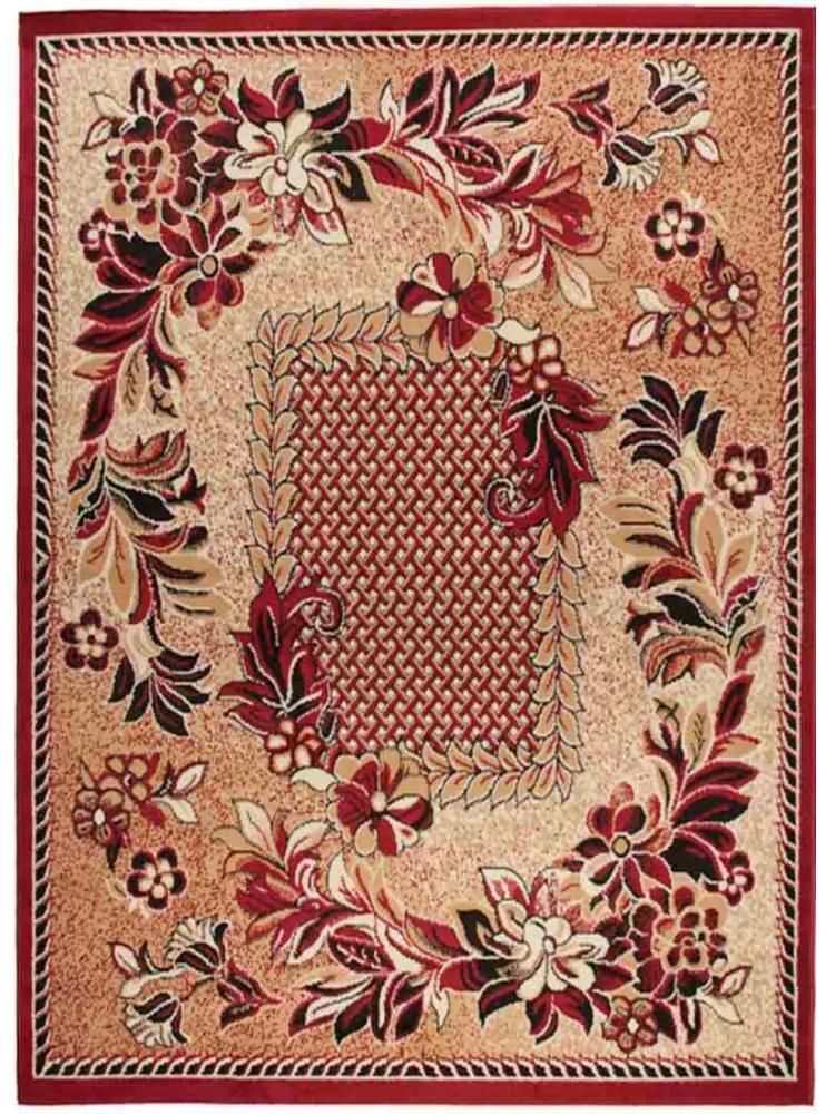 Kusový koberec PP Kvety červený, Velikosti 60x100cm
