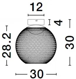 LED čierne moderné stropné svietidlo Kinetic 40