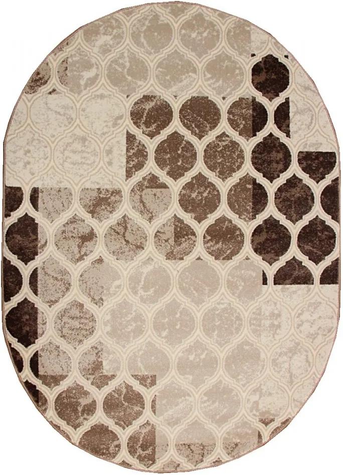 Kusový koberec Roxana béžový ovál, Velikosti 133x190cm