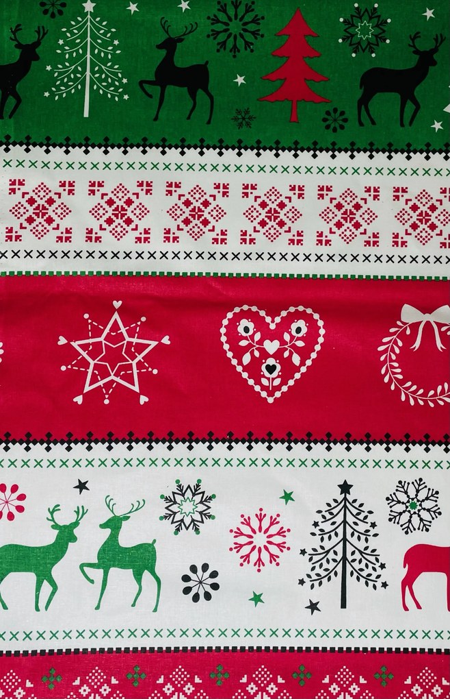 INTERMEDIC SK Látka Christmas Red/Green 10ks cca 150x34 cm