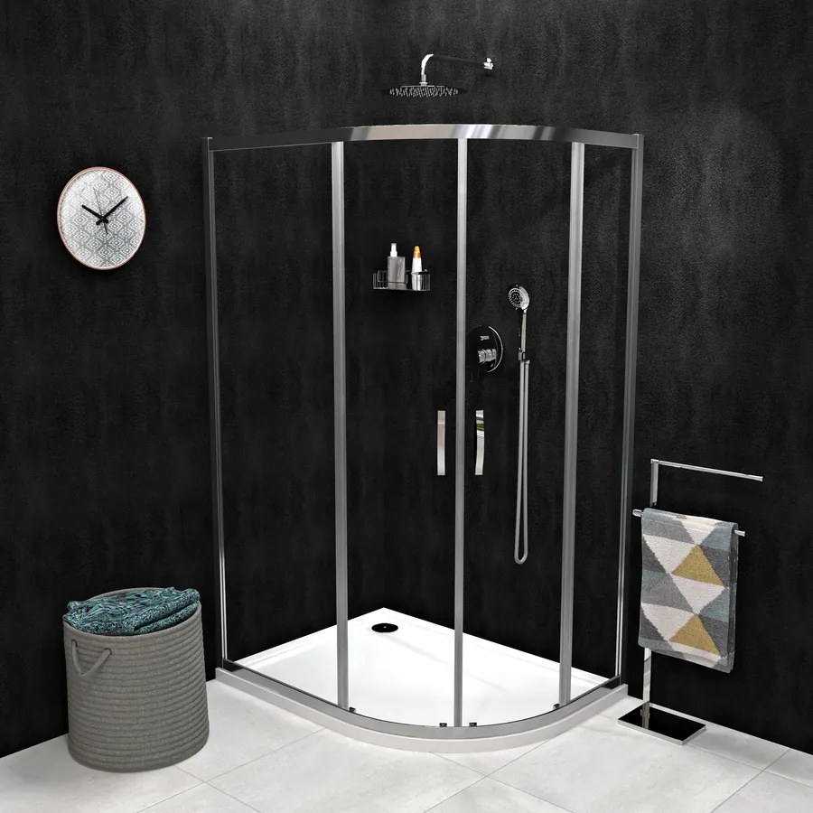 Gelco Gelco, SIGMA SIMPLY štvrťkruhová sprchová zástena 1200x900mm, R550, číre sklo, GS1290